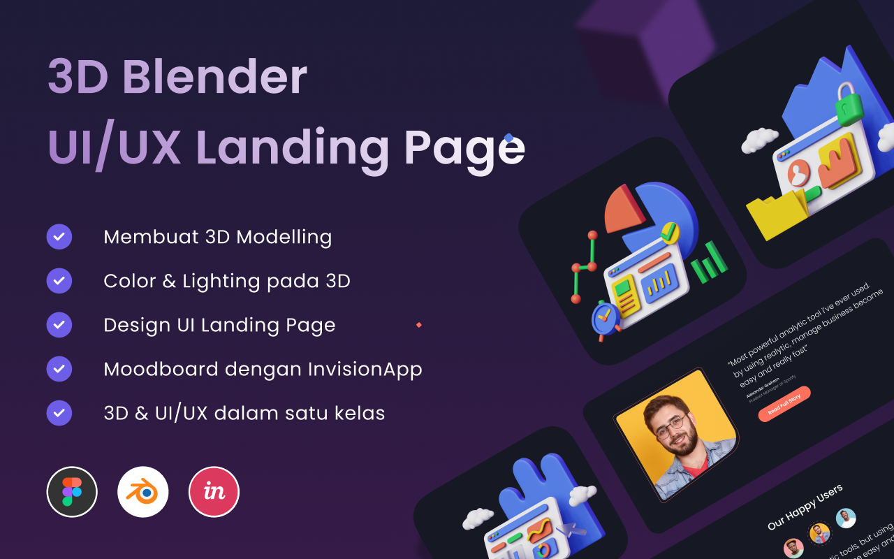 Kelas 3D Blender dan UI UX Landing Page di BuildWithAngga